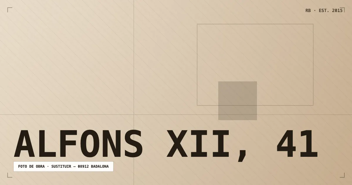Ubicación de Reformas Badalona: Carrer d’Alfons XII 41, Badalona
